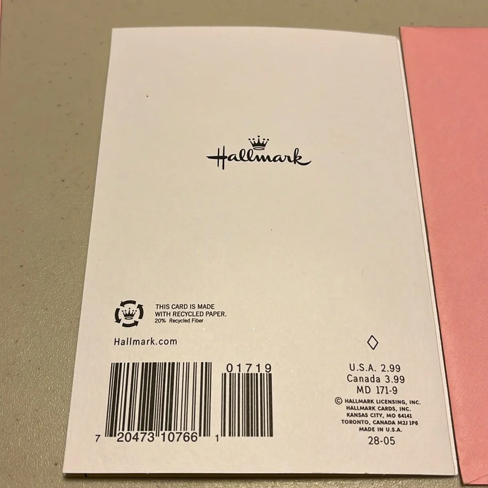 Two Mother’s Day cards from hallmark